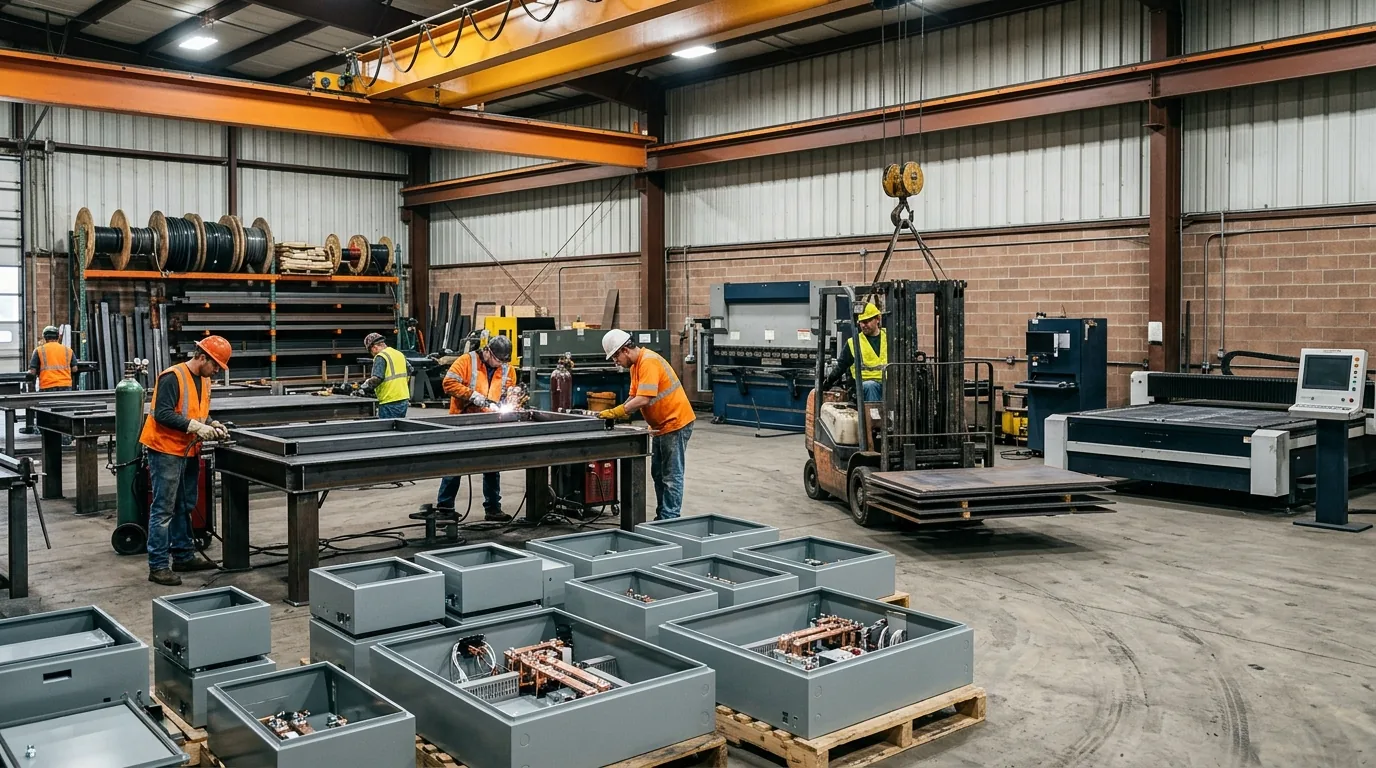 FabTek Industries fabrication floor producing power equipment