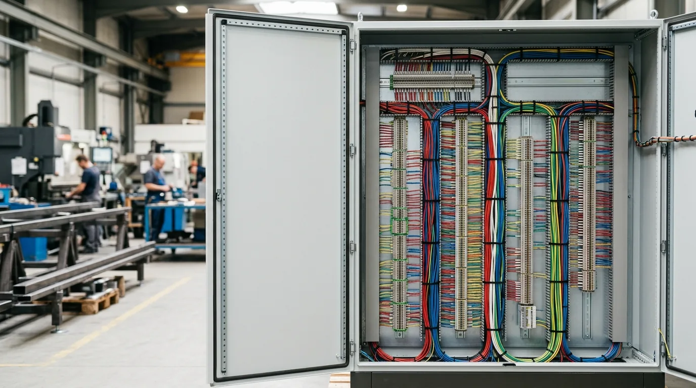 Integrated wiring and control enclosure assembled by FabTek Industries