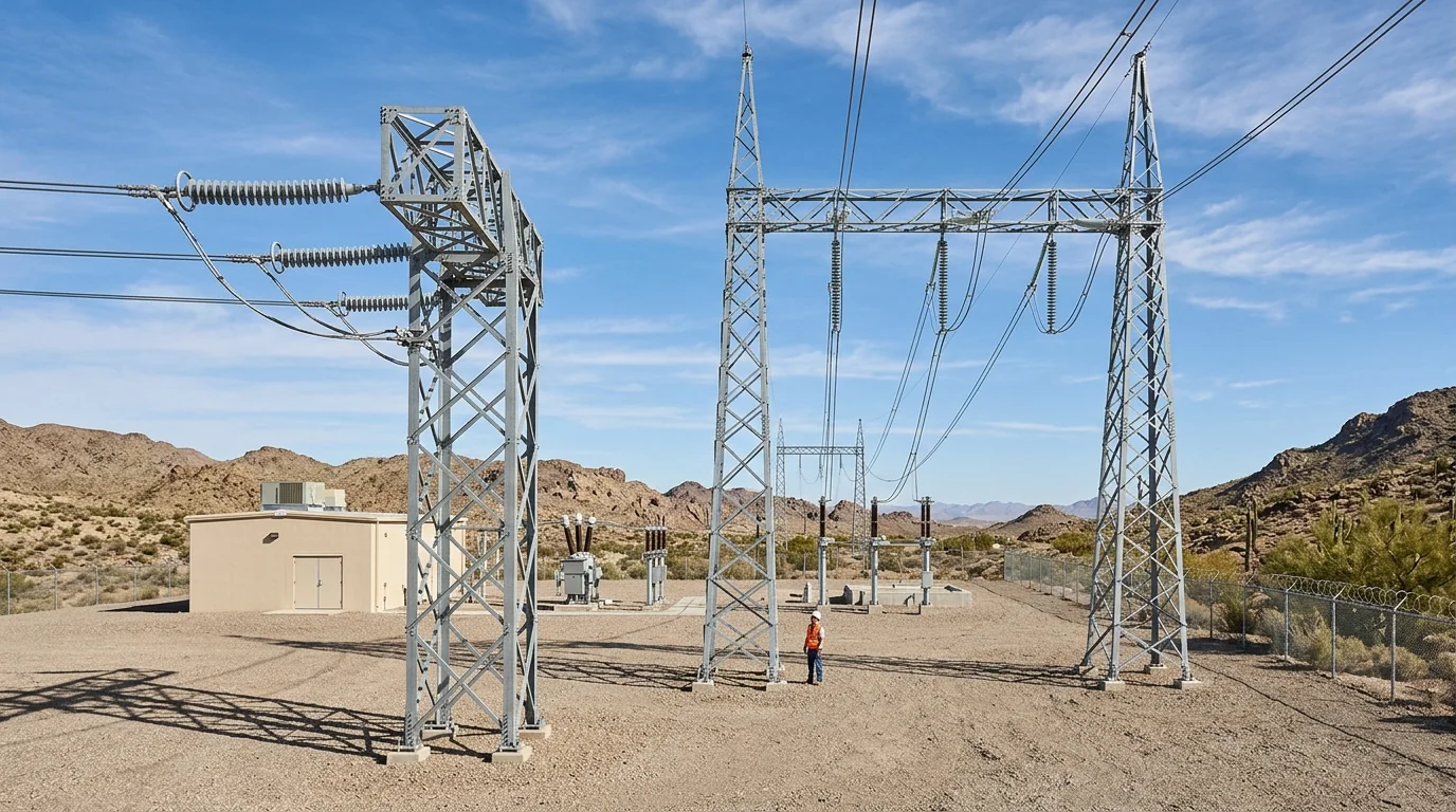 Substation and transmission structures fabricated by FabTek Industries