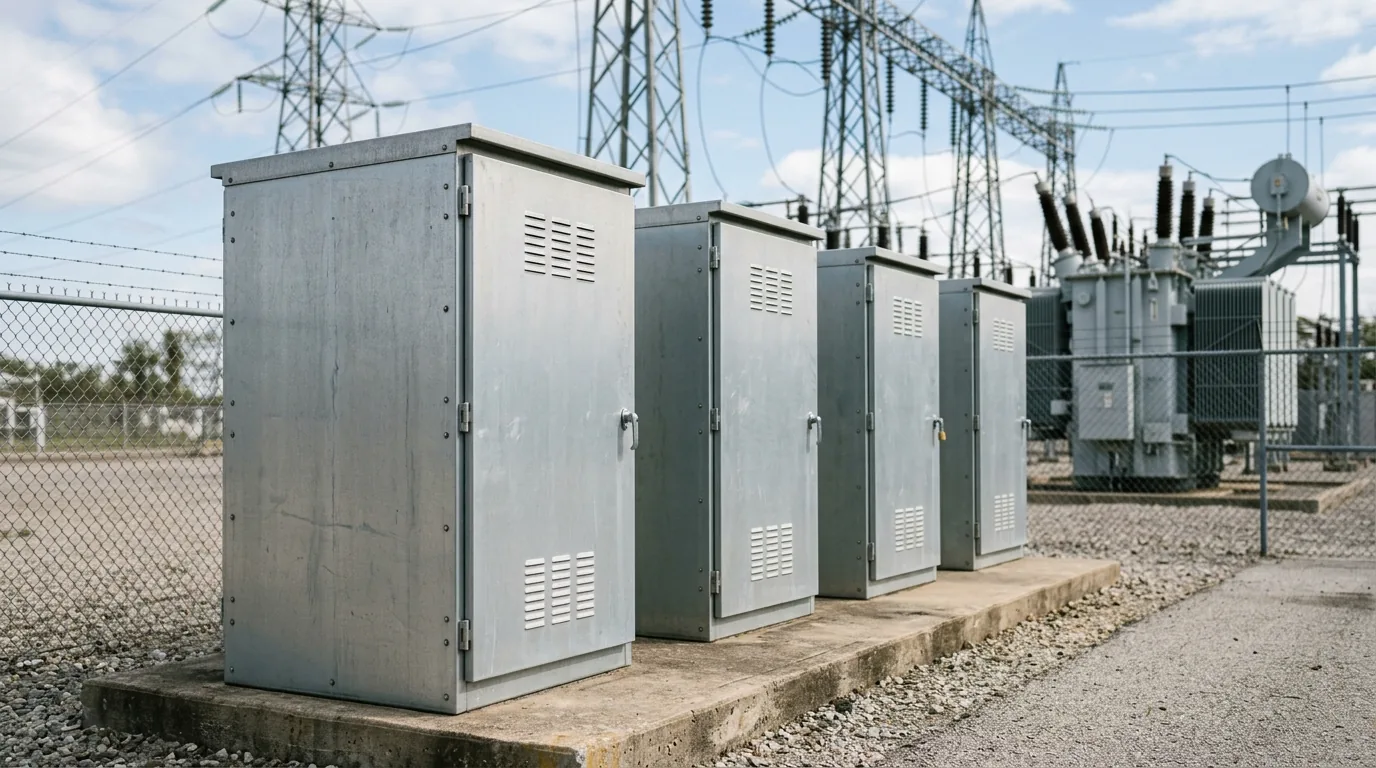 Utility substation equipment enclosures fabricated by FabTek Industries