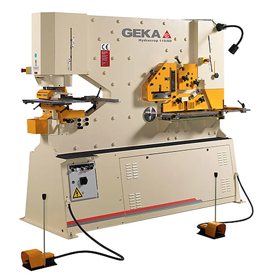 Bar and plate on the Geka — Angle Line & Ironworker Processing at FabTek Industries