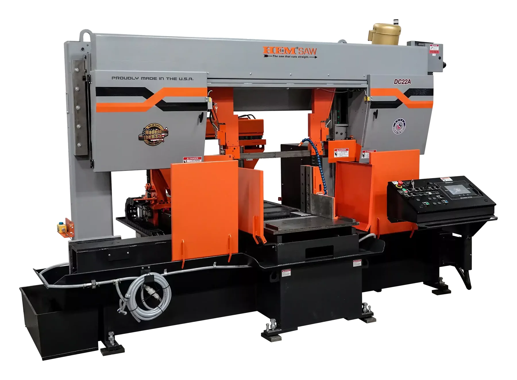 Cut to length on the saws — Structural Drill Line at FabTek Industries