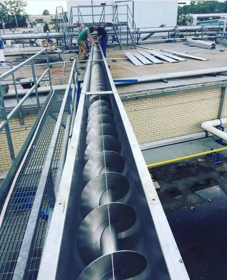 Open-trough screw conveyor — FabTek Industries