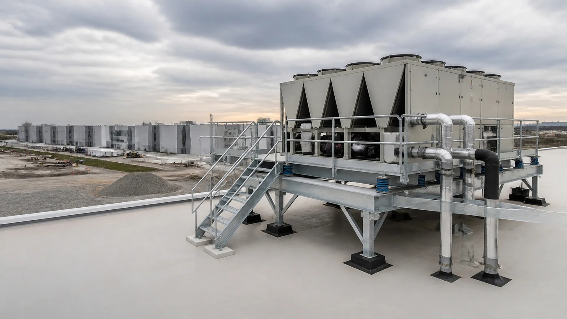 Chiller, Dry Cooler & Cooling Tower Support Steel — FabTek Industries