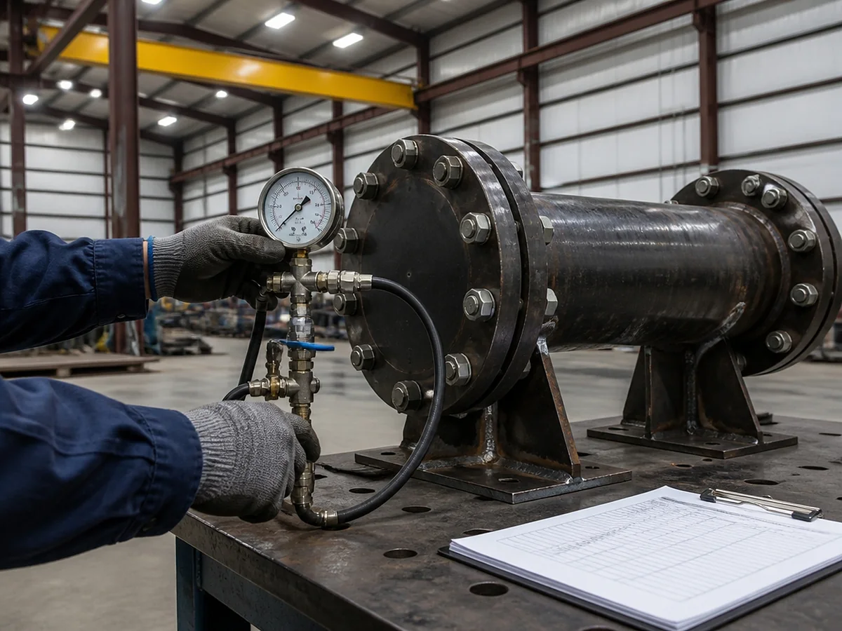 Hydrotest before shipment — FabTek Industries