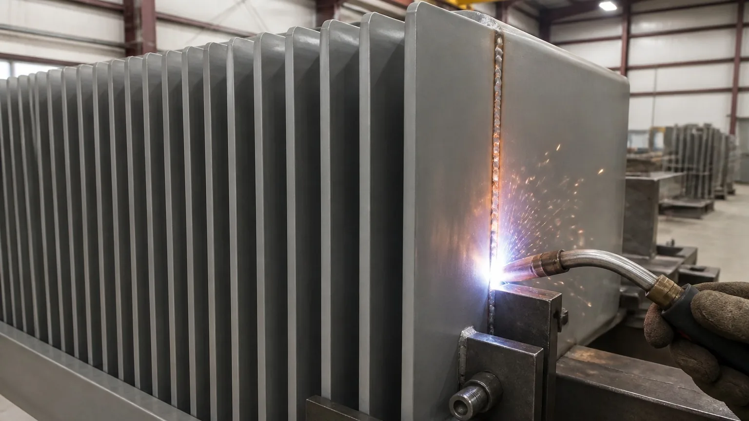 Seam-welding the fin edges — FabTek Industries