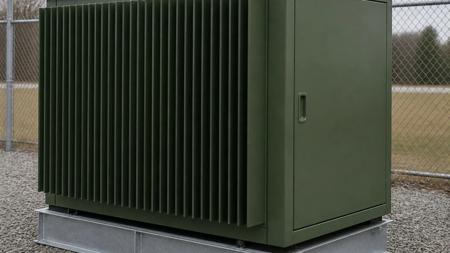 Corrugated-wall tank on a utility pad — FabTek Industries
