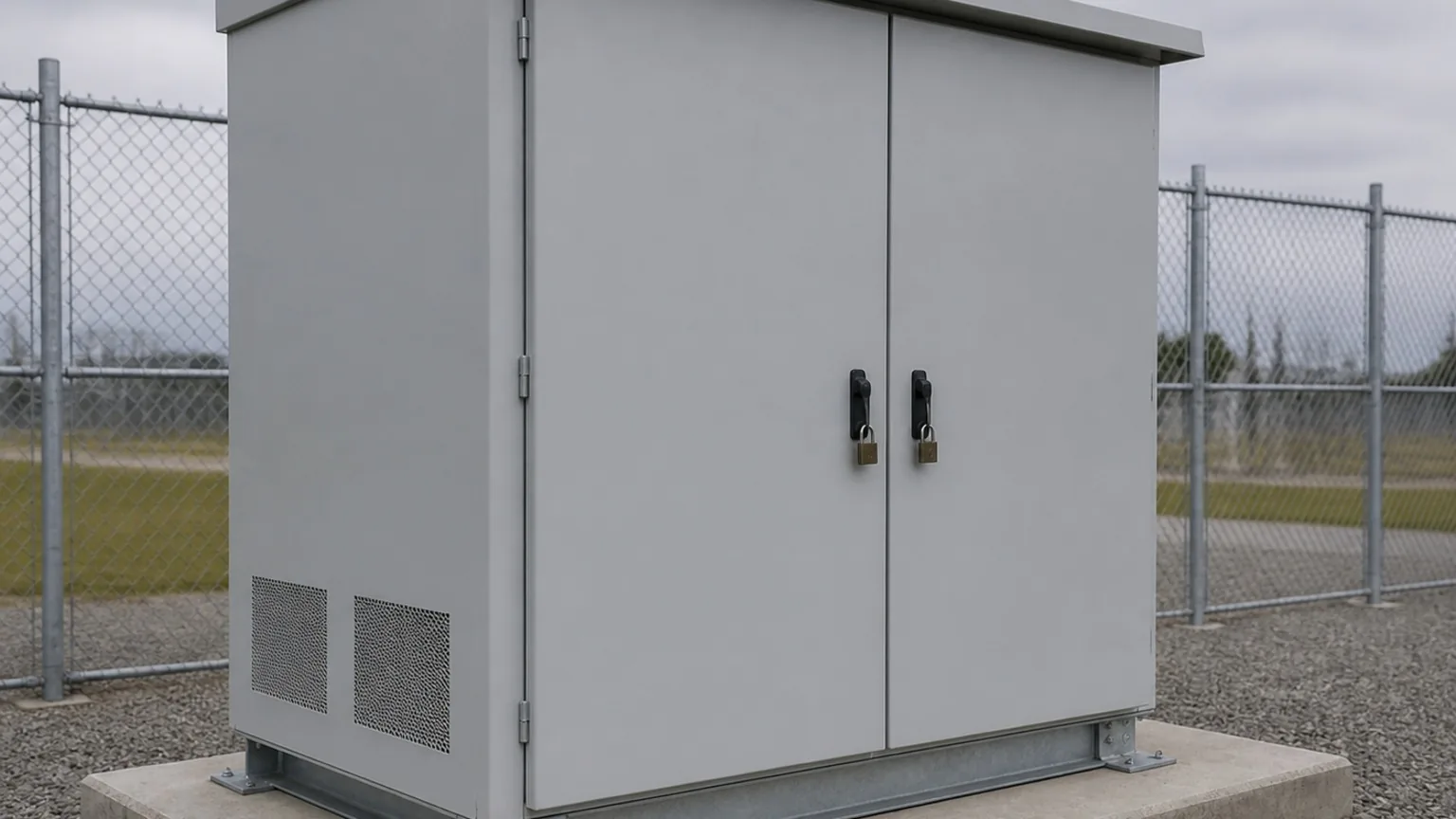 Dual-bay outdoor control enclosure — FabTek Industries