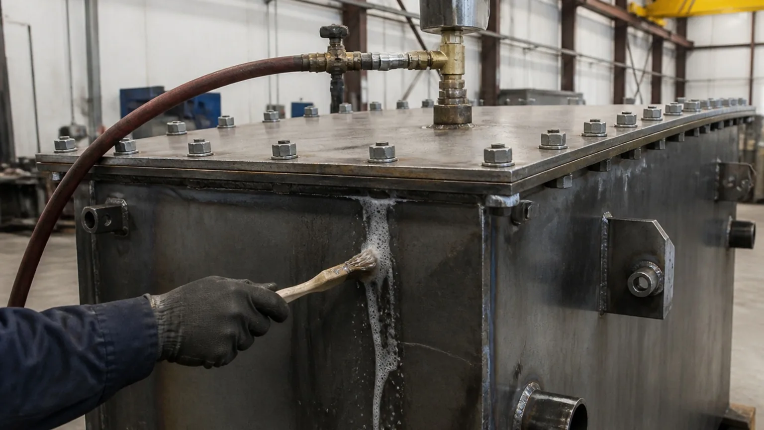 Leak test before paint — FabTek Industries