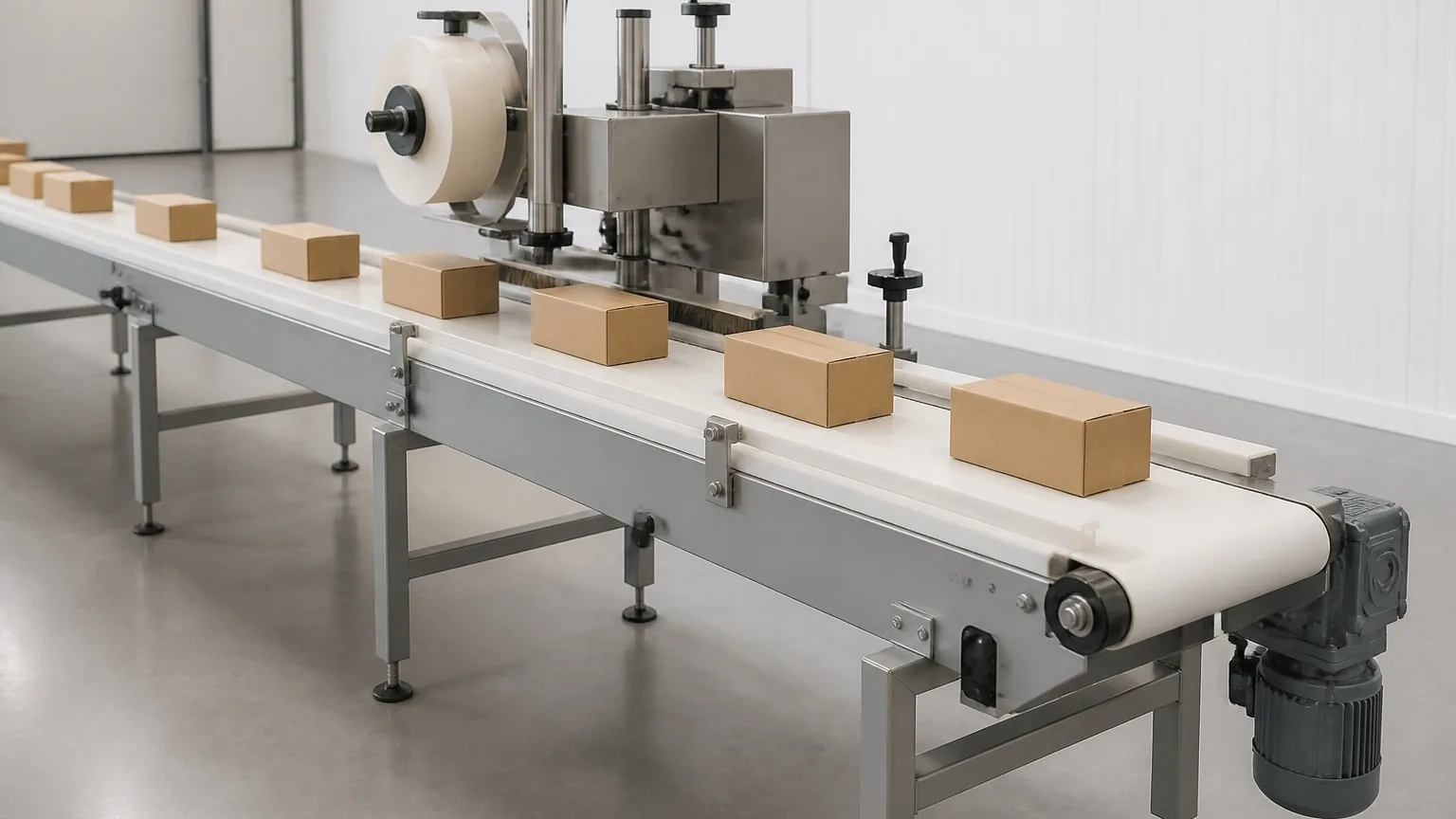 Slider-bed belt on a packaging line — FabTek Industries