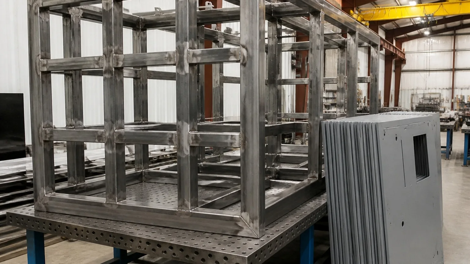 Frame on the fixture — FabTek Industries