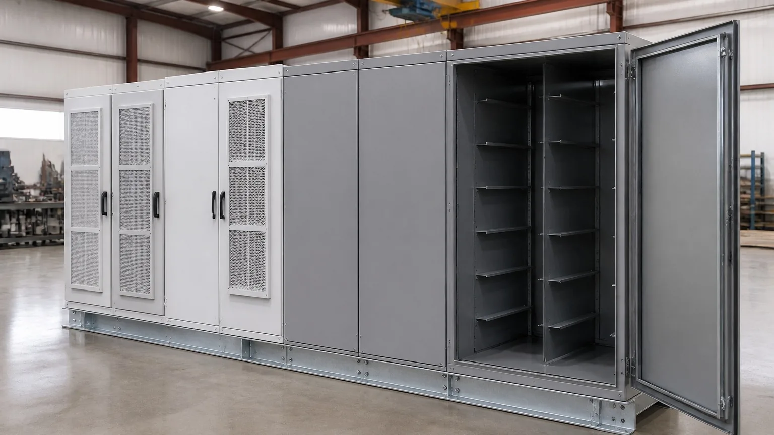 UPS and battery cabinet lineup — FabTek Industries