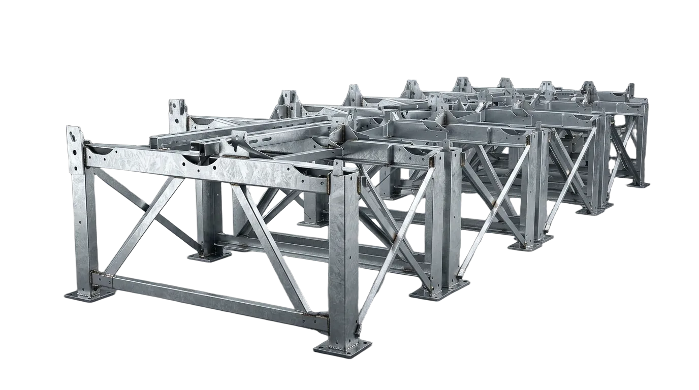 Galvanized support steel